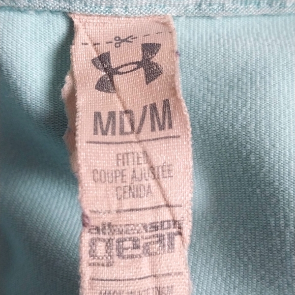 Under Amour Jacket Womens Medium Blue Green Full Zip Long Sleeve Outdoors - Picture 7 of 7